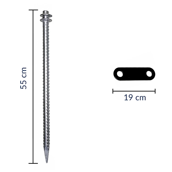 dimensions de piquets et de plaque de lestage pour tente étoile