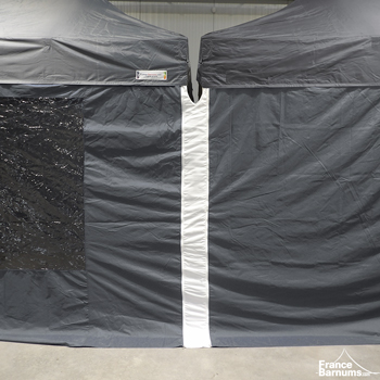 Raccord en toile en polyester 300g/m² à positionner entre deux parois de deux tentes pliantes