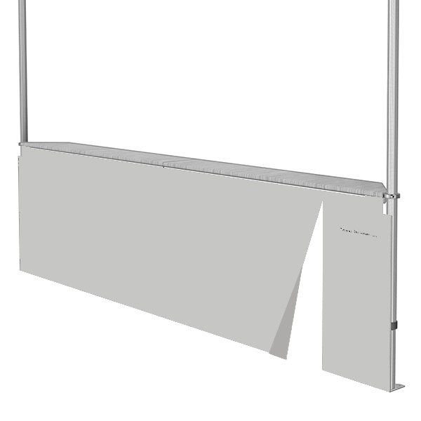 jupe de buvette avec zip en PVC 580g/m²