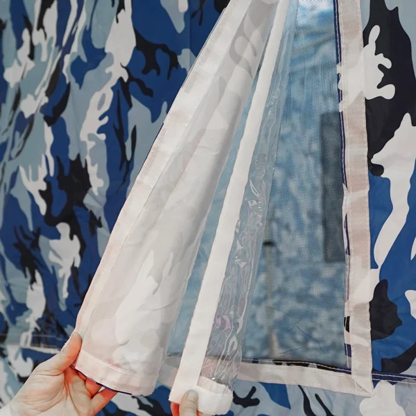Fenêtres en 3 couches enroulables séparément pour tente d'affût de chasse plaint motif camouflage 3x3m