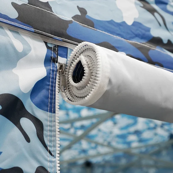 Porte à fermeture éclair, passage de 1,50m - de hutteau camouflage Gamme Acier premium