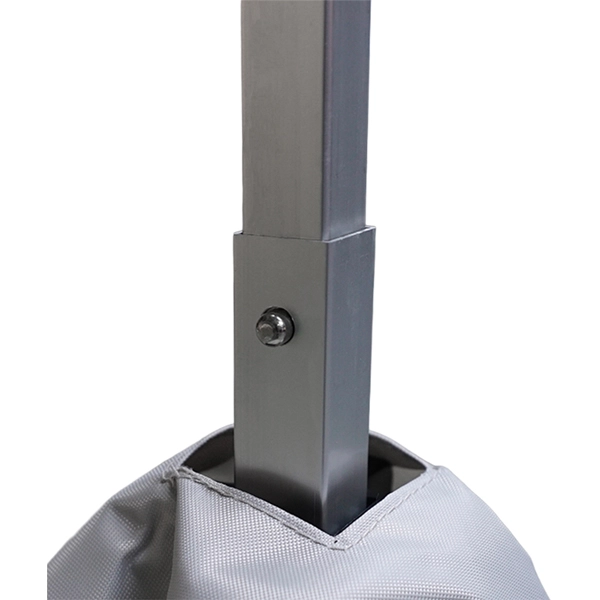 Pied de mât équipé d'un bouton poussoir gamme ALU 45 COMPACT