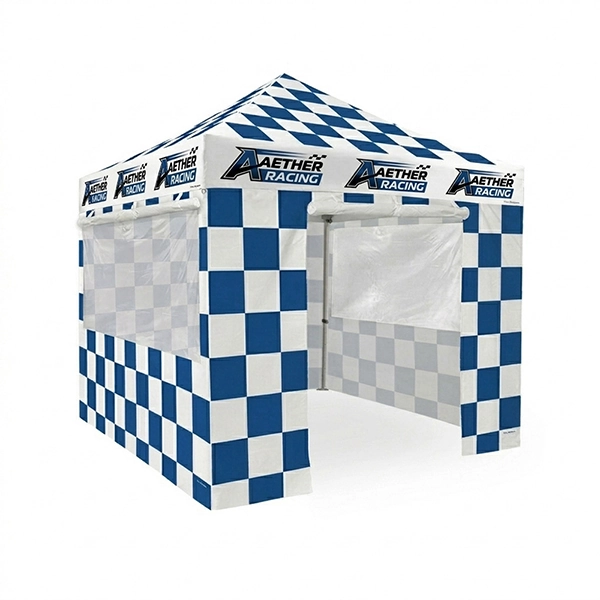 détail de l'imprimé Racing bleu