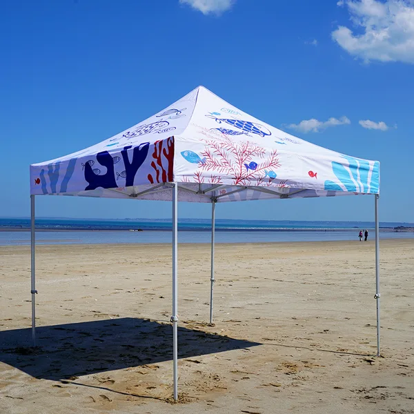 barnum pliant 3x3m design ocean en situation