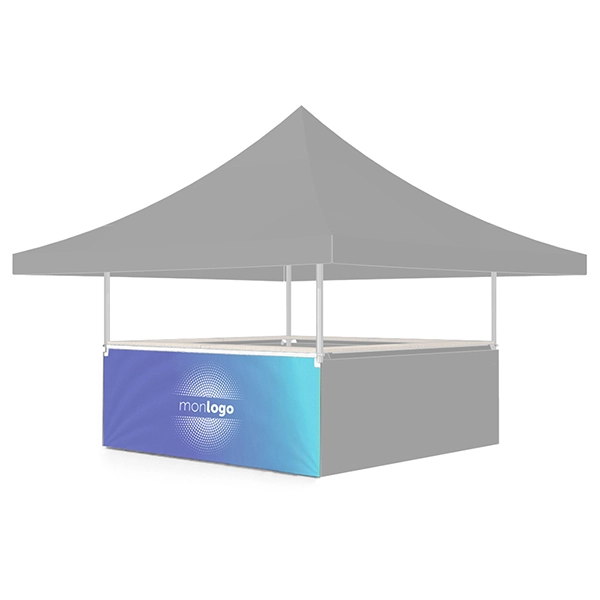 Barnum pliant avec jupe de comptoir personnalisée