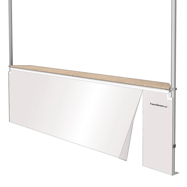 x1 Jupe de comptoir avec porte zippée