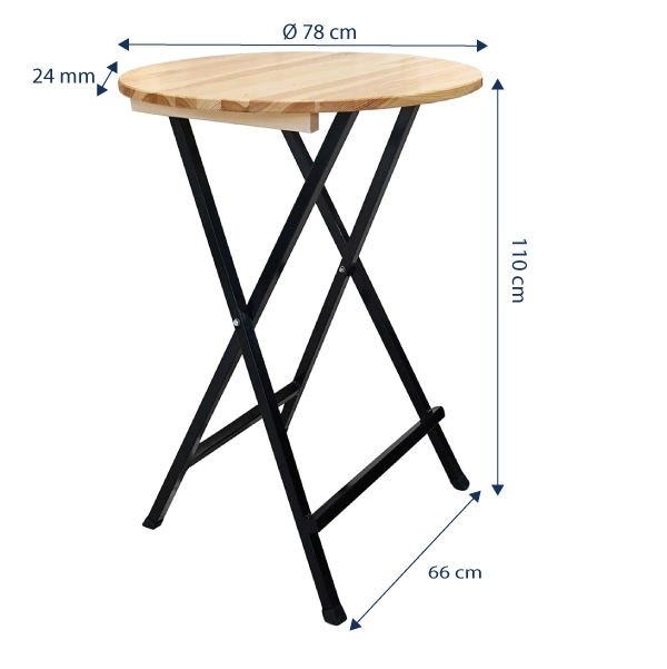 dimensions de la table haute bistrot