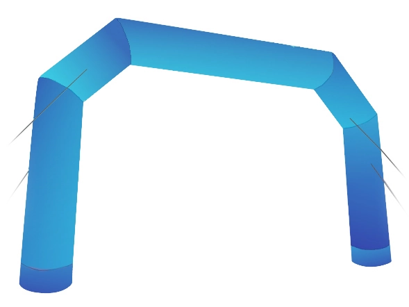 zone imprimable de l'arche gonflable
