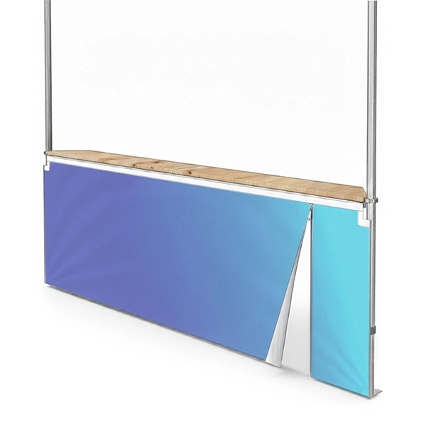 jupe de comptoir avec porte pour stand buvette jupe comptoir simple stand buvette personnalisable