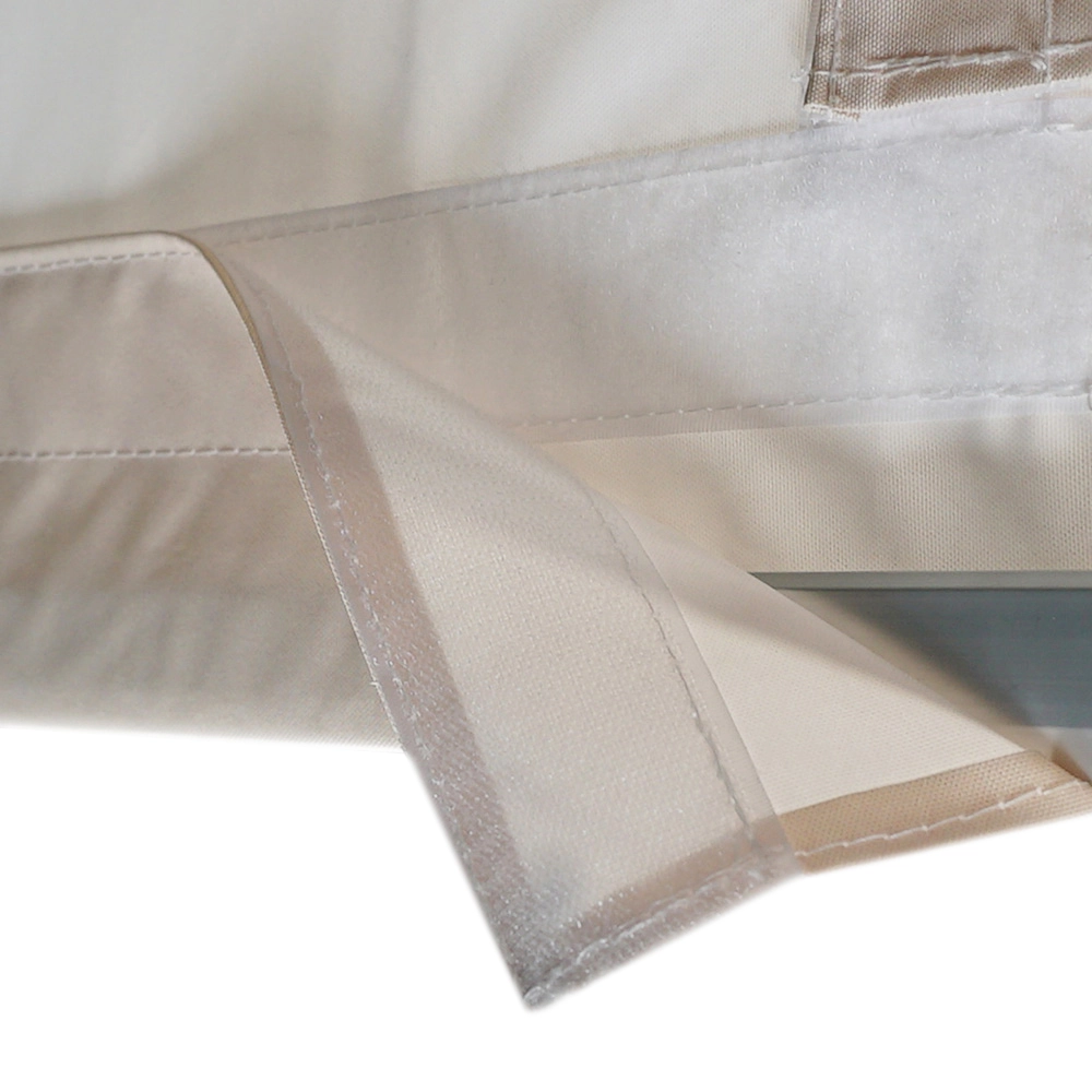 Toile en polyester 380g/m² et son fourreau en velcro pour tendre la bâche