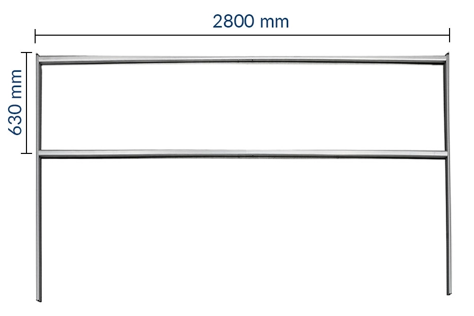 Zone d'impression de la bannière publicitaire personnalisable pour barnum de 3m
