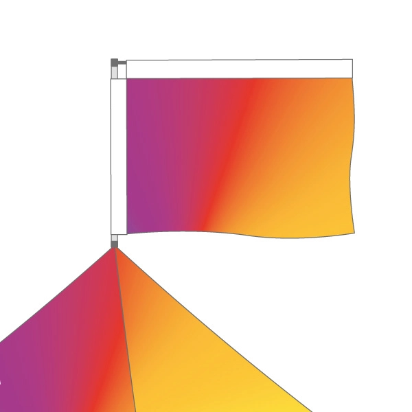drapeau imprimable recto verso pour barnum pliant 