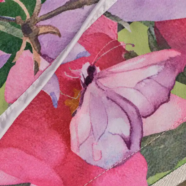 tente étoile champêtre visuel papillon rose